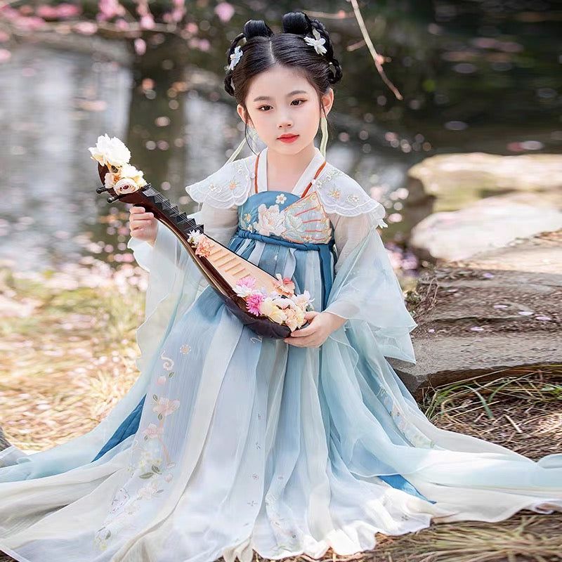 baby clothes baby costume Girls' Tang Dynasty Hanfu Ruqun-su shan- Jianxi Hanfu