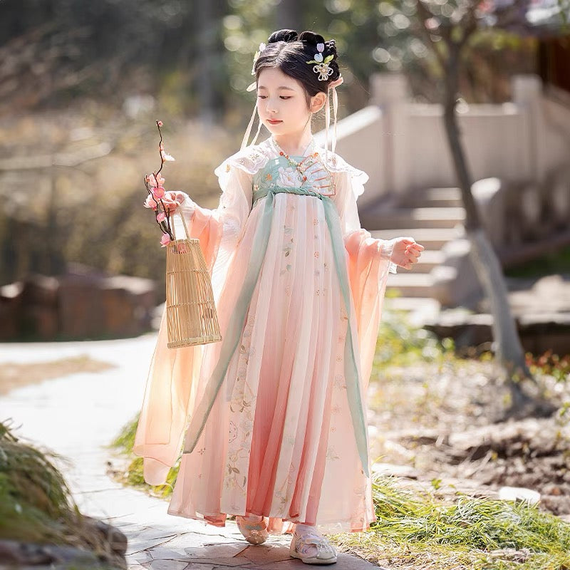 baby clothes baby costume Girls' Tang Dynasty Hanfu Ruqun-su shan- Jianxi Hanfu