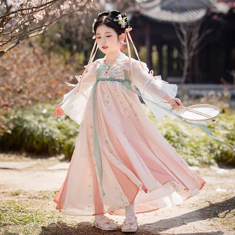 baby clothes baby costume Girls' Tang Dynasty Hanfu Ruqun-su shan- Jianxi Hanfu