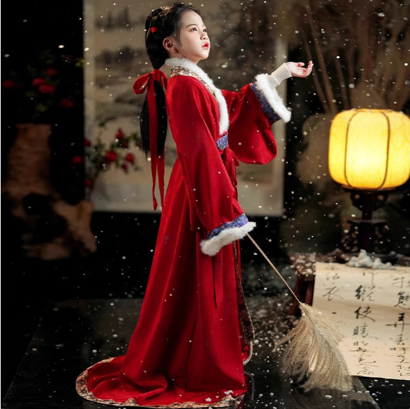 baby clothes baby costume Children's Hanfu Warring State Rope Zhanguopao For Winter - Jianxi Hanfu