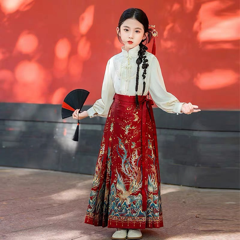 baby clothes baby costume Children's Spring Mamian Skirt with Majia - Jianxi Hanfu