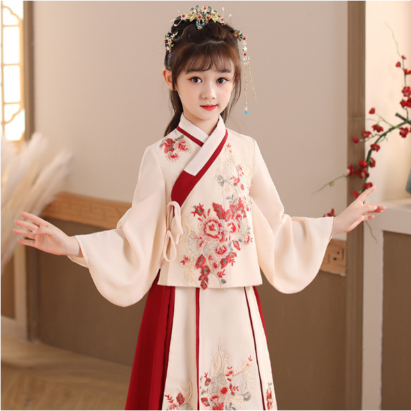 baby clothes baby costume Children's Chinese Hanfu dresses for New Year and Christmas - Jianxi Hanfu