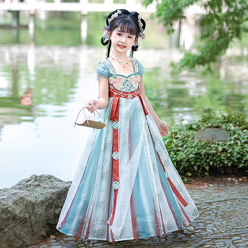 baby clothes baby costume Girls' Tang Dynasty Hanfu Ruqun-zhong xia - Jianxi Hanfu