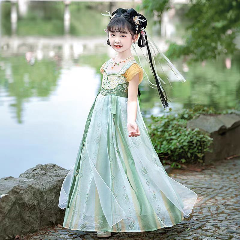 baby clothes baby costume Girls' Tang Dynasty Hanfu Ruqun-zhong xia - Jianxi Hanfu