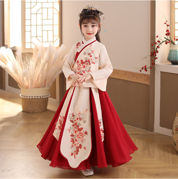 baby clothes baby costume Children's Chinese Hanfu dresses for New Year and Christmas - Jianxi Hanfu