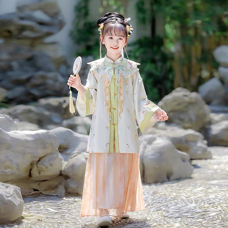 baby clothes baby costume Girls' Ming Dynasty Hanfu Mamian Skirt - Jianxi Hanfu