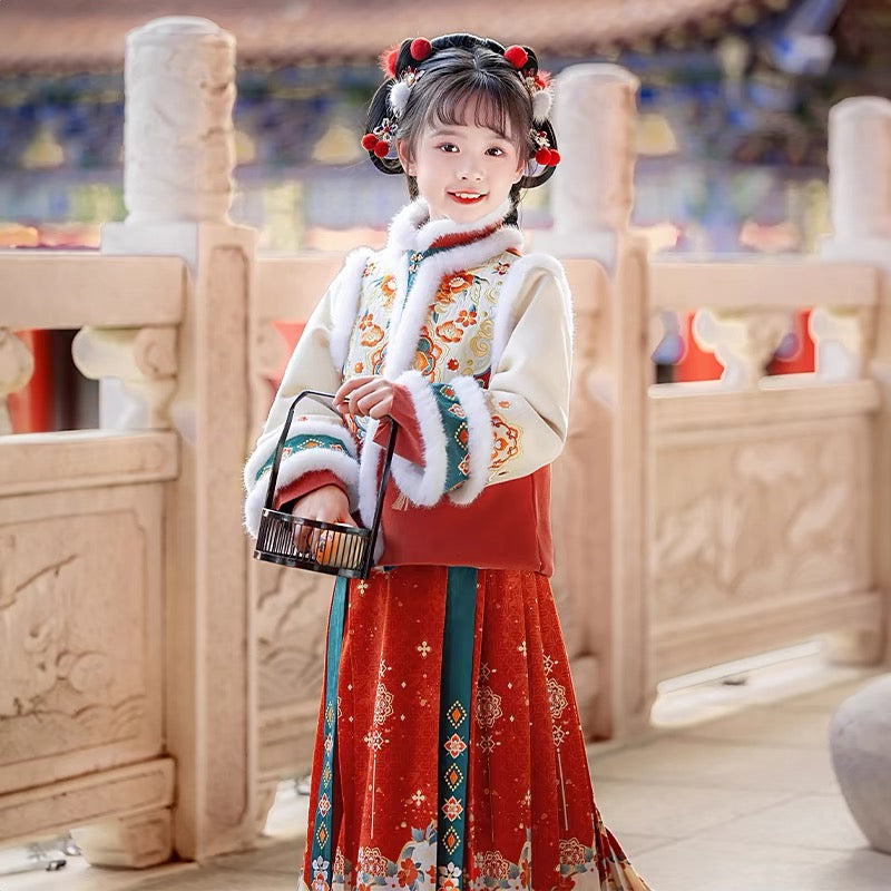 baby clothes baby costume Girls' Spring Festival New Year Hanfu - Jianxi Hanfu