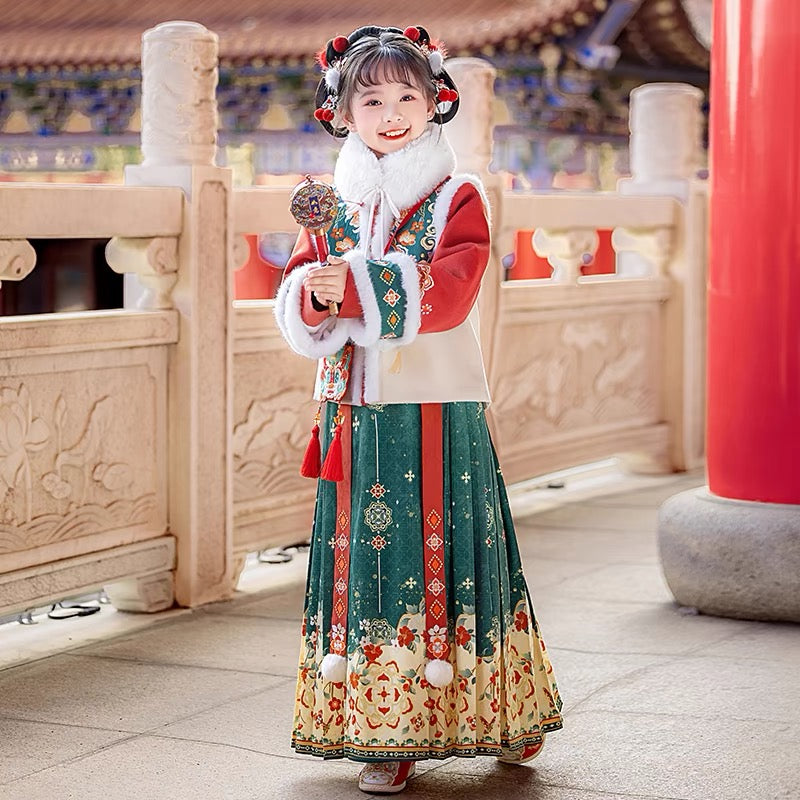 baby clothes baby costume Girls' Spring Festival New Year Hanfu - Jianxi Hanfu