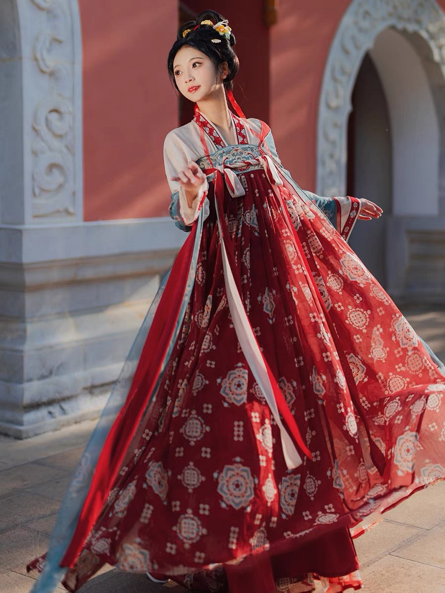 tang dynasty hanfu Empress Wu Zetian-Jianxi Hanfu