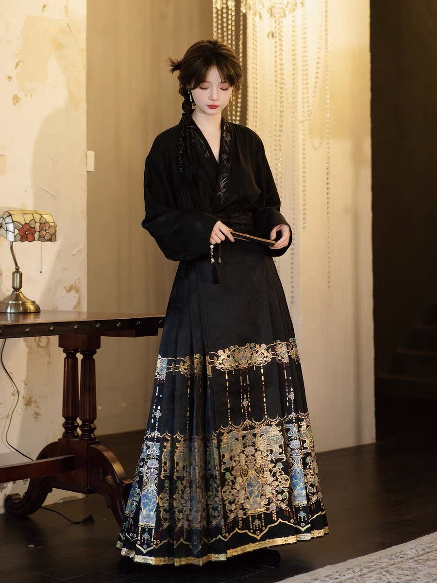 chinese women hanfu ming dynasy mamian skirt-Jianxi Hanfu