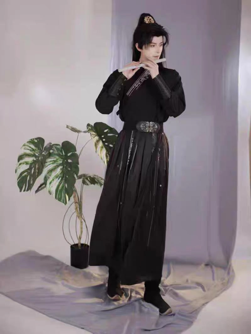 Chinese male hanfu song dynasty clothes men's hanfu rope Chinese wuxia costume men's clothes - Jianxi Hanfu