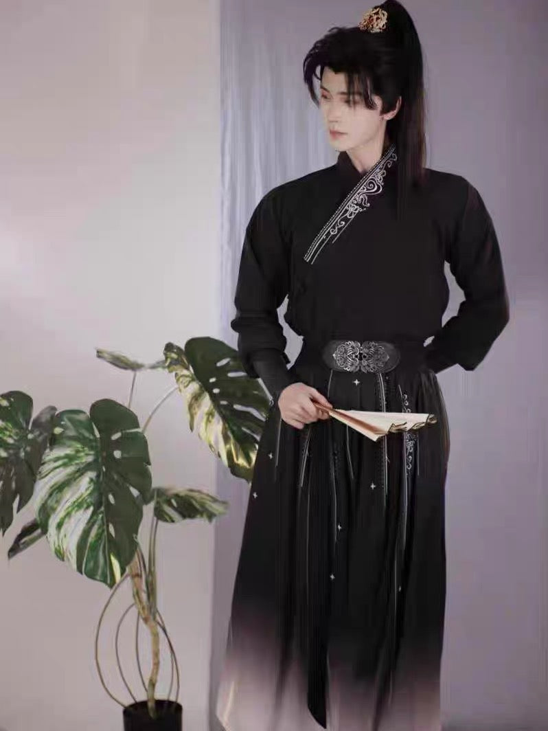 Chinese male hanfu song dynasty clothes men's hanfu rope Chinese wuxia costume men's clothes - Jianxi Hanfu