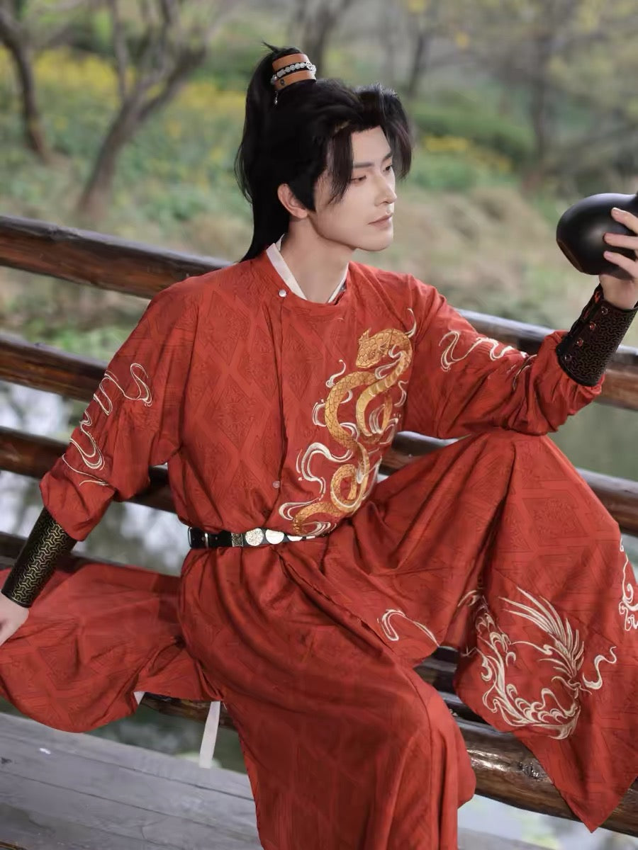 Chinese male hanfu tang dynasty clothes men's hanfu rope Chinese costume men's clothes - Jianxi Hanfu