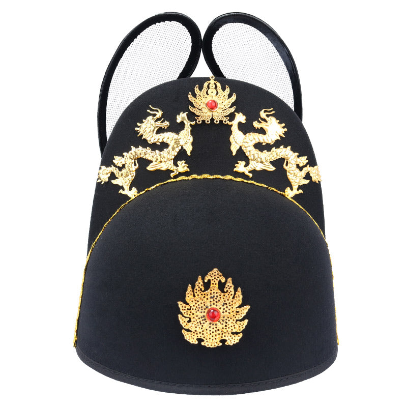 ming dynasty Golden-thread Yishan Crown sun dragon pattern - Jianxi Hanfu
