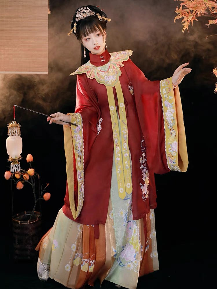 Chinese Hanfu Ming Dynasty Mamian Skirt Summer - Jianxi Hanfu