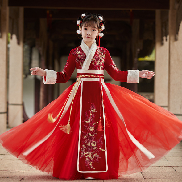 baby clothes baby costume Children's Hanfu Chinese Spring Festival New Year Dress - Jianxi Hanfu