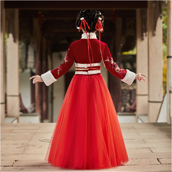 baby clothes baby costume Children's Hanfu Chinese Spring Festival New Year Dress - Jianxi Hanfu