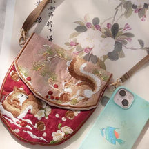 red chinese hanfu purse-Jianxi Hanfu