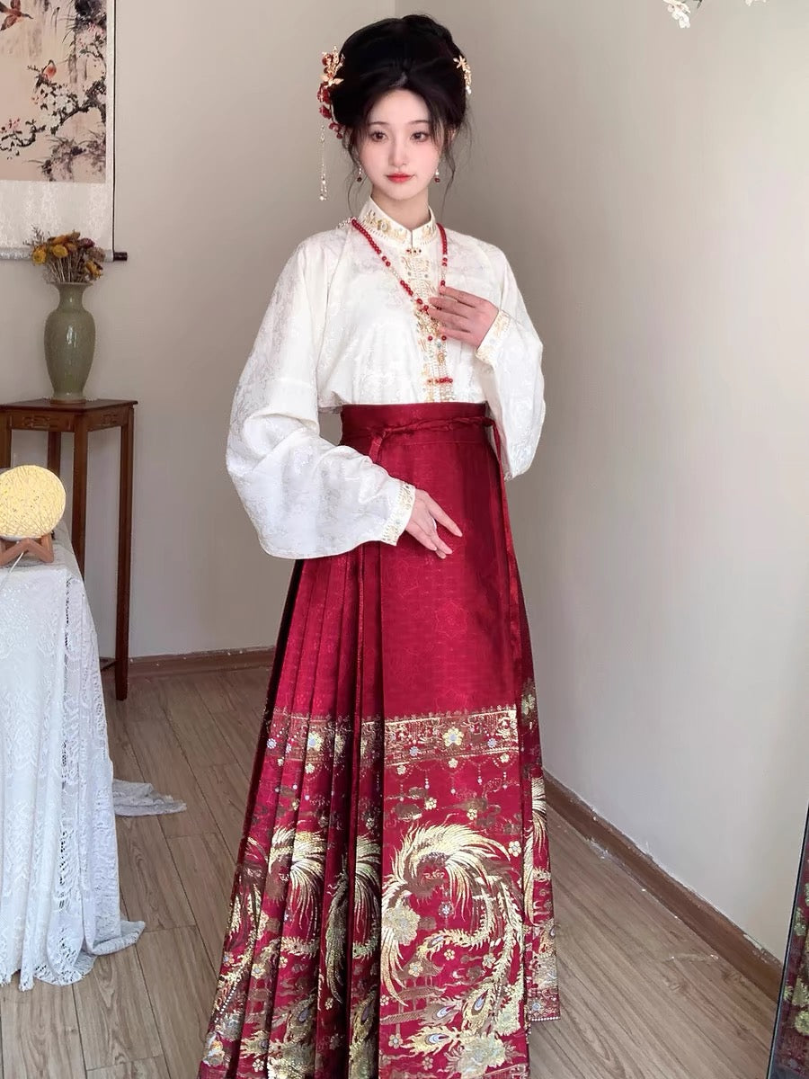 Chinese Ming clothing Wedding Dress-Feng yu - Jianxi Hanfu