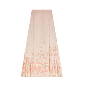 Chinese pink mamianqun skirt - Jianxi Hanfu