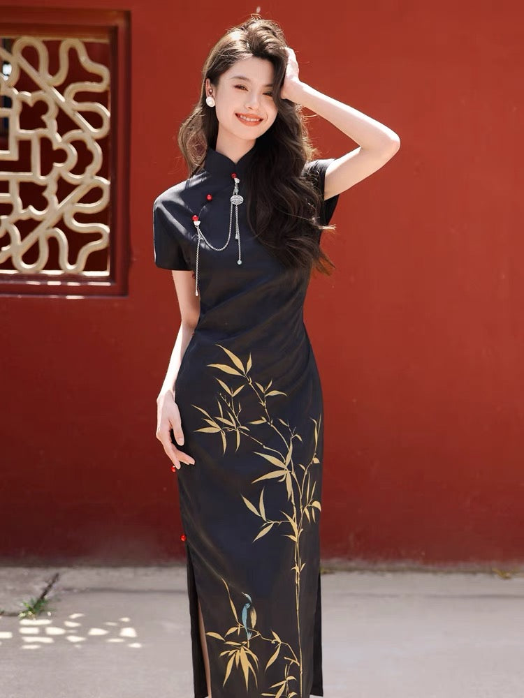 cheongsam dress modern hanfu qipao women hanfu-Jianxi Hanfu