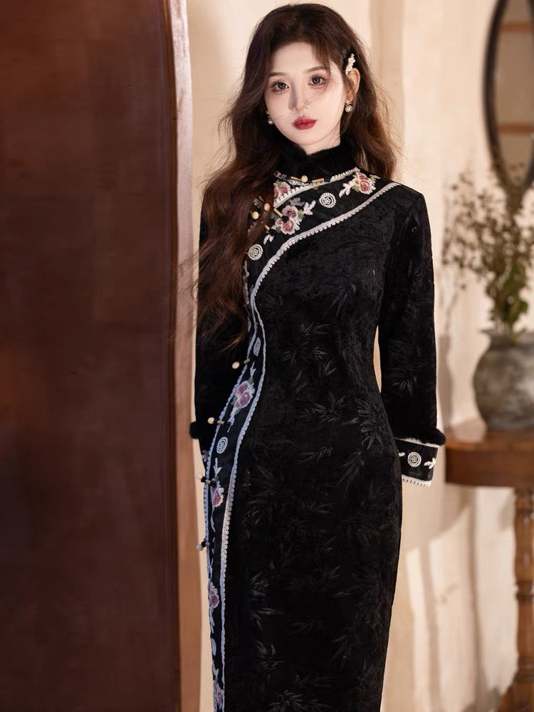 cheongsam dress modern hanfu qipao women hanfu-Jianxi Hanfu