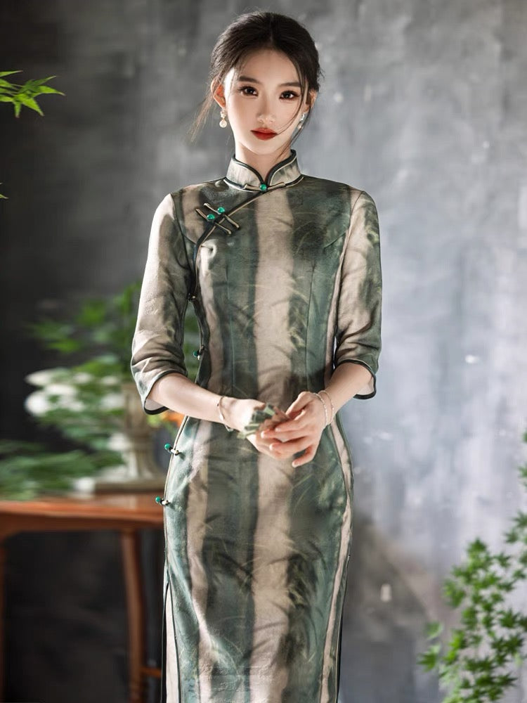 cheongsam dress modern hanfu qipao women hanfu-Jianxi Hanfu