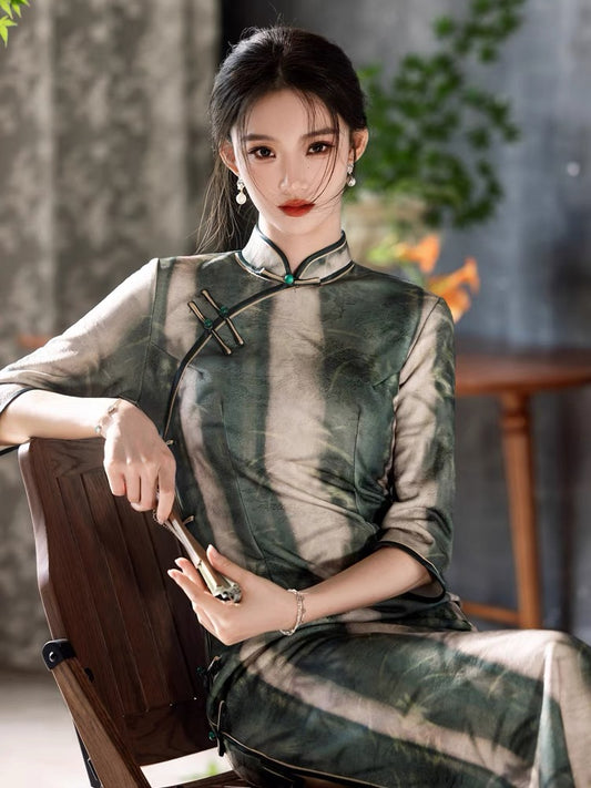 cheongsam dress modern hanfu qipao women hanfu-Jianxi Hanfu