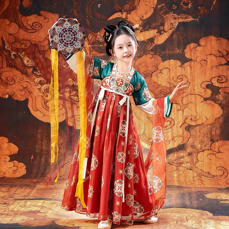 baby clothes baby costume Girls' Tang Dynasty Hanfu-盛唐 - Jianxi Hanfu