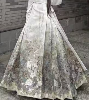 chinese ming dynasty women's clothes mamianqun skirt - Jianxi Hanfu