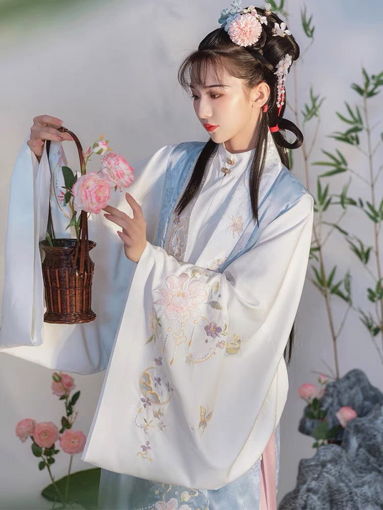 Chinese Hanfu Ming Dynasty Horse Face Skirt Spring With Bijia - Jianxi Hanfu