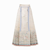 beige hanfu dress mamian skirt-Jianxi Hanfu