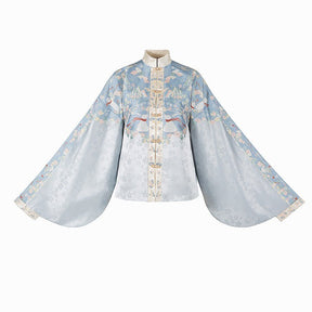 blue duijin shirt hanfu dress-Jianxi Hanfu