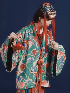 green zheyi shirt Chinese chanyi northern wei dynasty women's hanfu clothing - Jianxi Hanfu