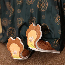 chinese bamboo yellow shoes women's hanfu shoes- Jianxi Hanfu