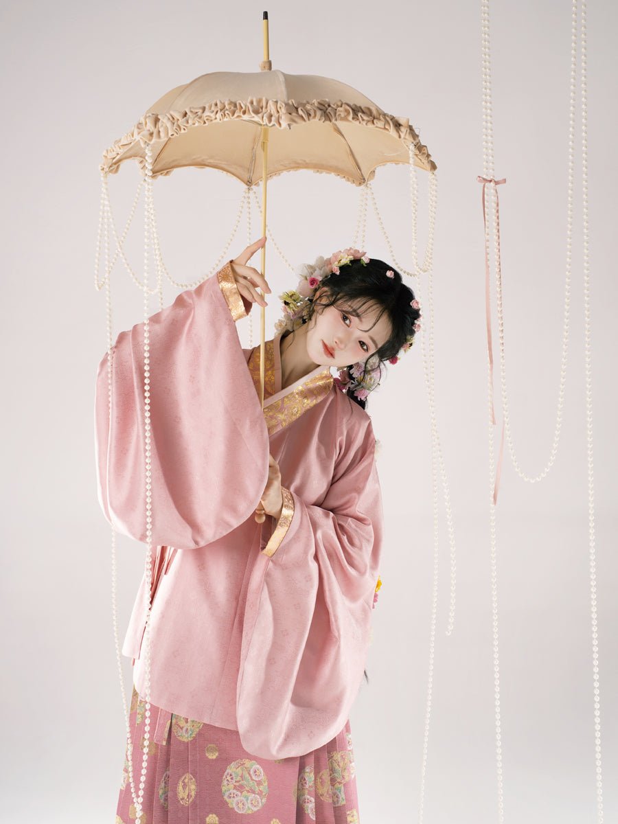 pink hanfu dress women's clothes-Jianxi Hanfu
