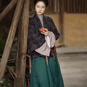 northern wei dynasty clothing black women's shirt - Jianxi Hanfu