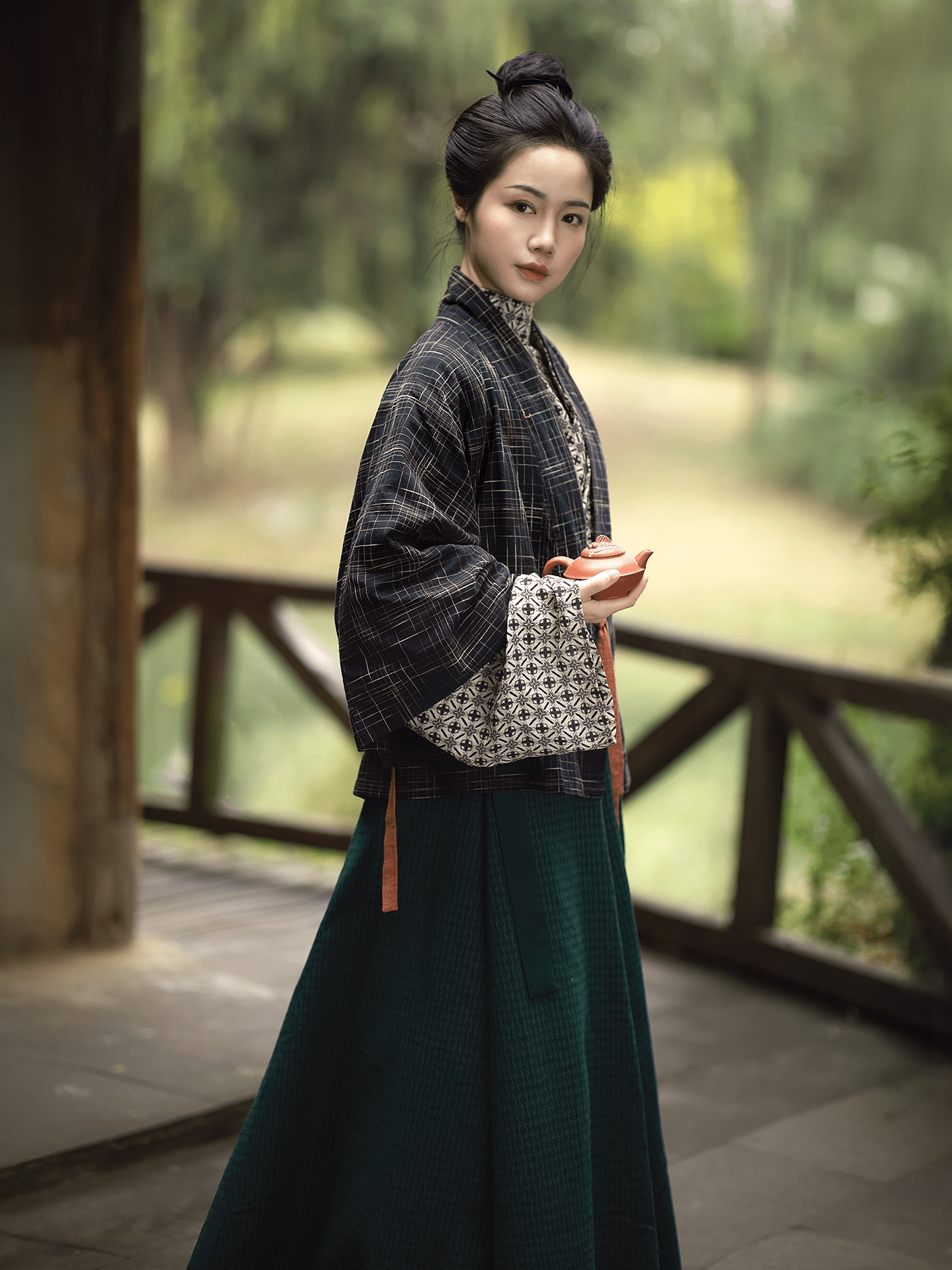 grey ruqun dress wei jin dynasty women's clothing - Jianxi Hanfu