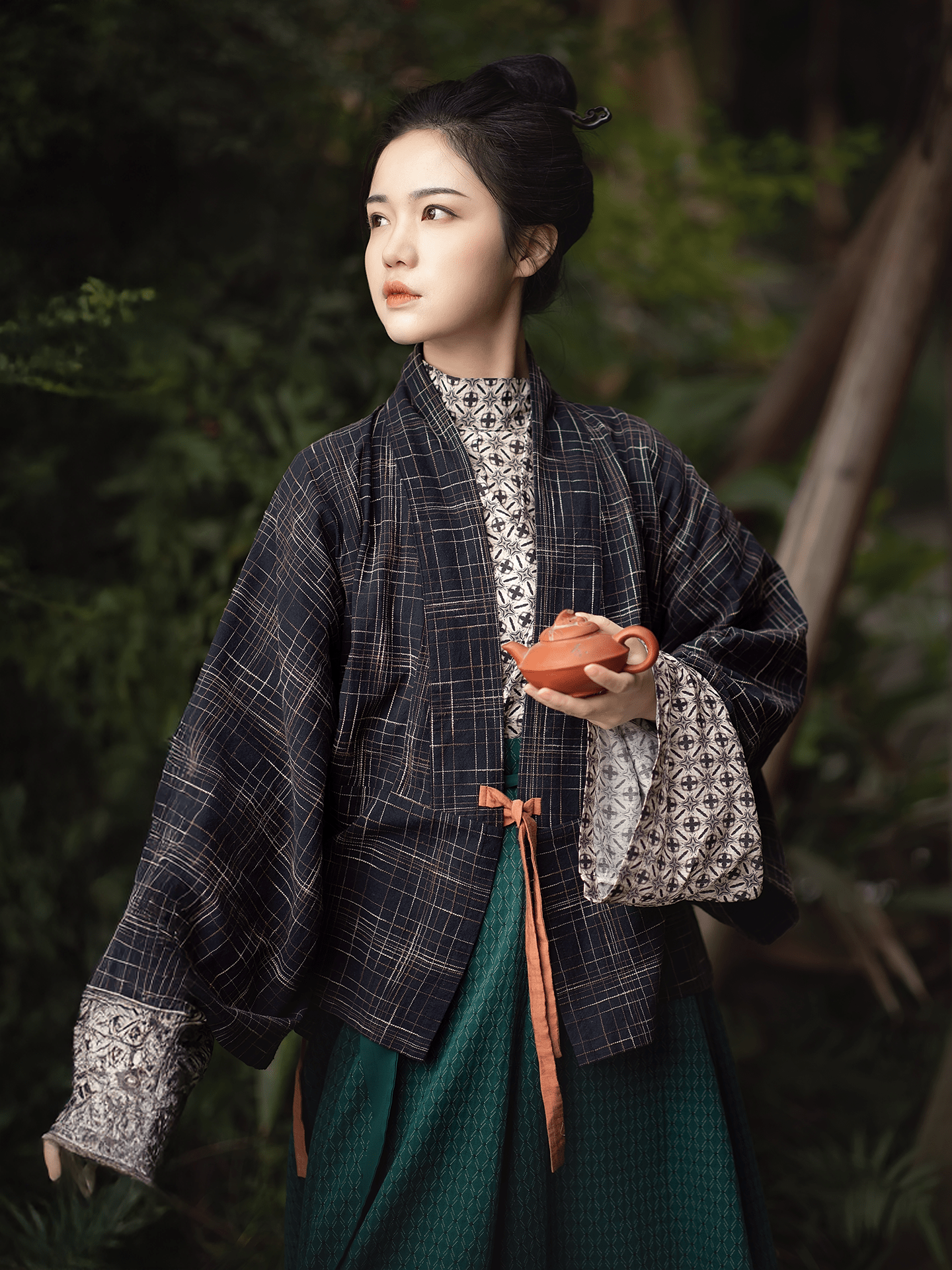 green ruqun dress wei jin dynasty women's clothing - Jianxi Hanfu