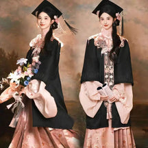 Chinese style Bachelor's Graduation pink Cloud Shoulder Yunjian - Jianxi Hanfu