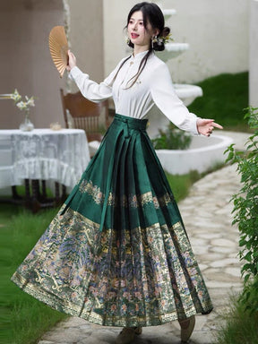 Beautiful Chinese Hanfu Mamian Skirt Ming Dynasty - Jianxi Hanfu