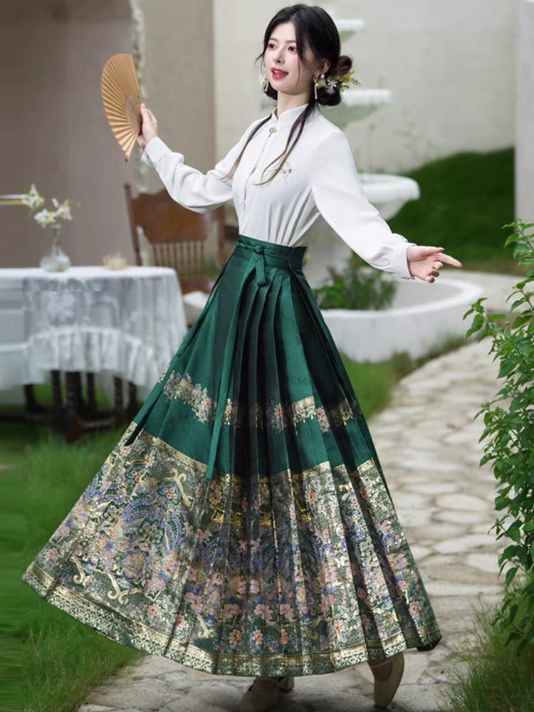 Beautiful Chinese Hanfu Mamian Skirt Ming Dynasty - Jianxi Hanfu