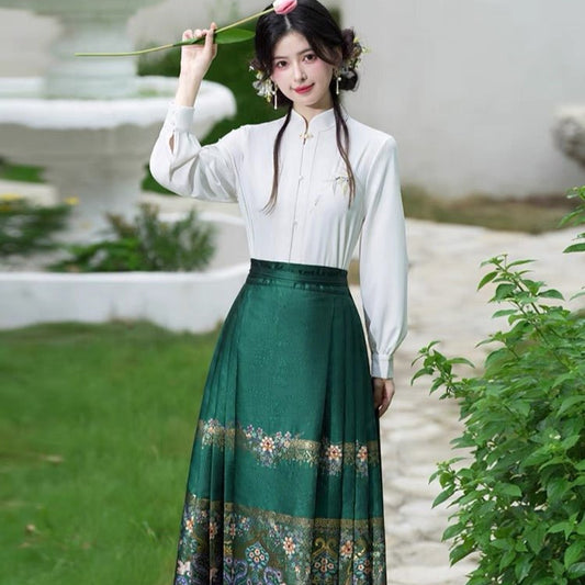 Beautiful Chinese Hanfu Mamian Skirt Ming Dynasty - Jianxi Hanfu