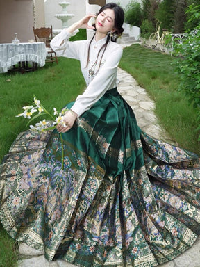 Beautiful Chinese Hanfu Mamian Skirt Ming Dynasty - Jianxi Hanfu