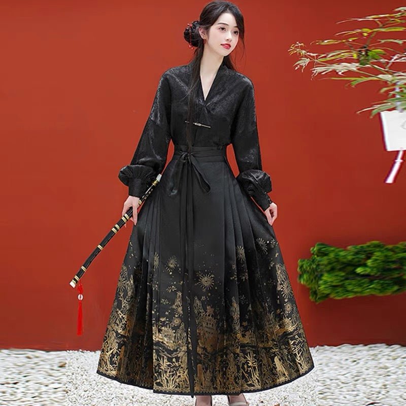 Beautiful Mamian Skirt Chinese Hanfu - Jianxi Hanfu