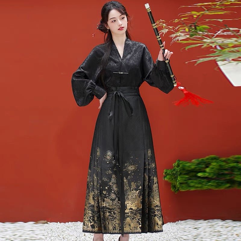 Beautiful Mamian Skirt Chinese Hanfu - Jianxi Hanfu