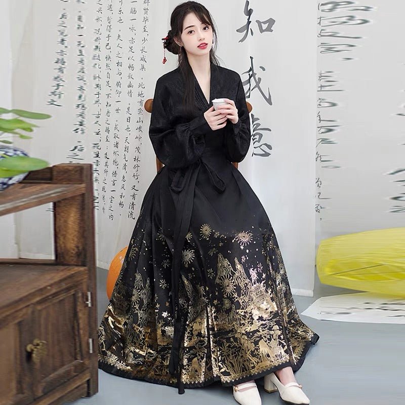 Beautiful Mamian Skirt Chinese Hanfu - Jianxi Hanfu