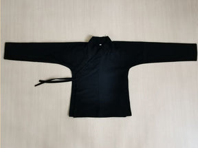 chinese ming dynasty hanfu black cross collar shirt - Jianxi Hanfu