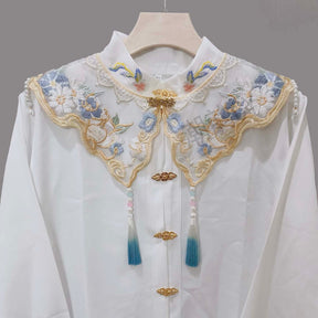 white butterfly yunjian fake collar - Jianxi Hanfu