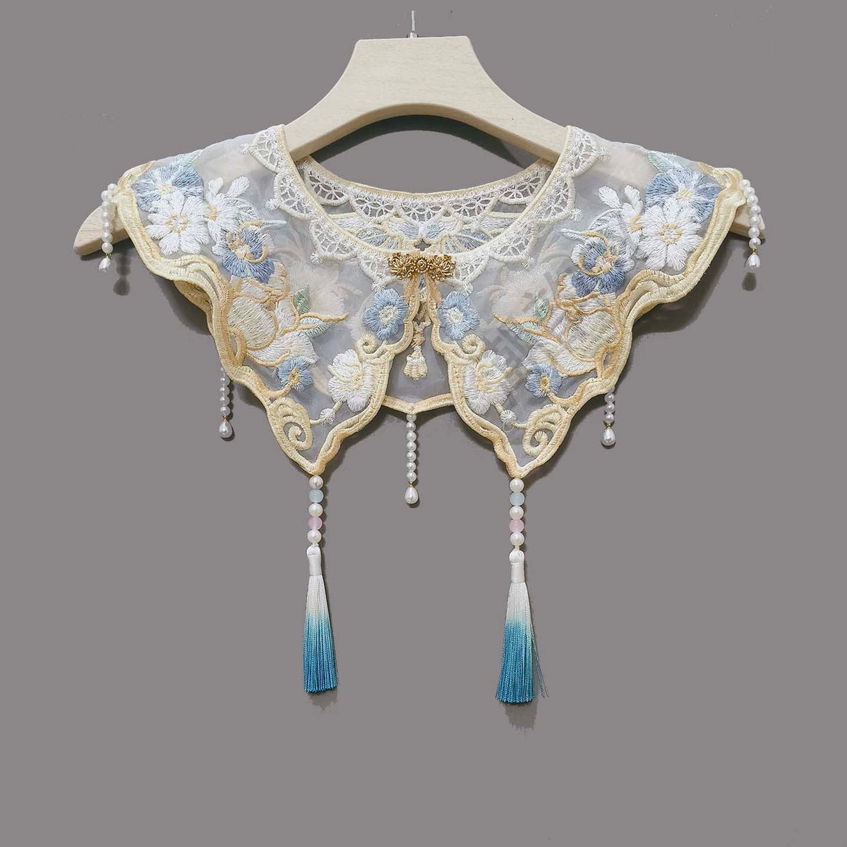 blue butterfly yunjian fake collar - Jianxi Hanfu